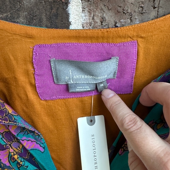 Anthropologie Multicolor Floral Long Sleeve Dress - Picture 2 of 11